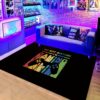 Washable Video Game Area Rug for Boys Bedroom or Living Room Decor