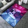 Non-Slip Gaming Carpet with 3D Gamer Controller Pattern for Living Room or Bedroom