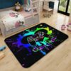 Colorful 3D Gamer Rug for Video Game Room or Playroom Floor Mats