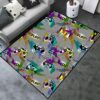 Crystal Non-Slip Area Rug with Gamer Print for Living Room or Bedroom Decor
