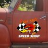 Personalized Cool Woodpecker With Flag Custom Chevy Truck Decal