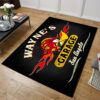 Hot Rod Mr. Horsepower Devil Fire Speed Shop Garage Area Rug