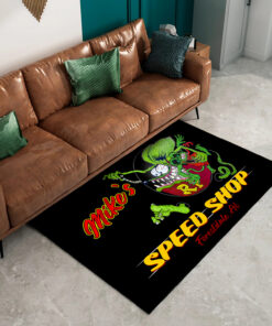 Alternative view of Personalized Rat Fink Hot Rod Customs Area Rug