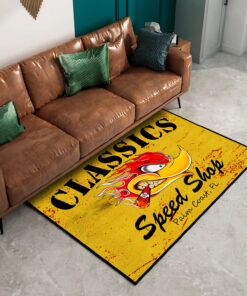 Alternative view of Personalized Mr Horsepower Classic Garage Hot Rod Area Rug