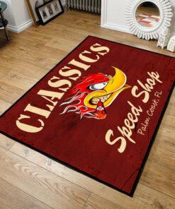 Alternative view of Personalized Mr Horsepower Devil Classic Speed Shop Area Rug