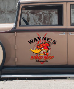 Alternative view of Personalize Mr Horsepower Speed Shop Pinstripe For Car Door Sticker