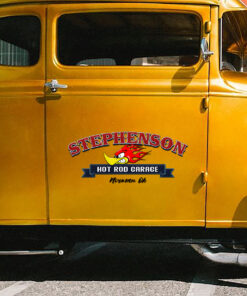 Alternative view of Personalized Hot Rod Mr Horsepower Devil Garage Sticker