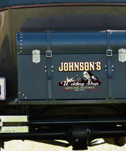 Alternative view of Personalized Hot Rod Garage Welding Shop Vinyl Wrap Sticker