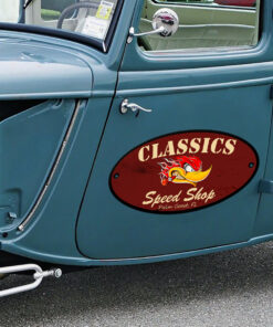 Alternative view of Personalized Mr Horsepower Hot Rod Classic Speed Shop Garage Stickers