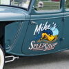 Personalized Hot Rod Duck Blue Speed Shop Garage Sticker
