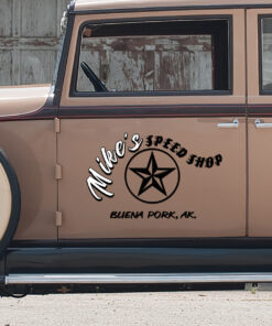 Alternative view of Personalized Hot Rod Star Speed Shop Garage Stickers