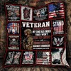 American Proud Veteran Quilt Bedding Set Blanket Bedroom Decor, Gifts for Family