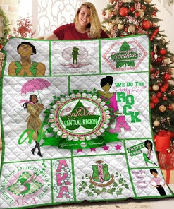 Alpha Kappa Alpha Quilt Bedding Set Blanket Personalized with Name for Home Decor and Picnic - Great Family Gifts
