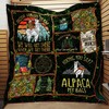Alpaca Sloth Hiking Team We Will Get There When We Get There Quilt Bedding Set Blanket