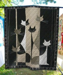 Alien Cat Personalized Quilt Bedding Set - Great for Bedroom Decoration and Family Gifts