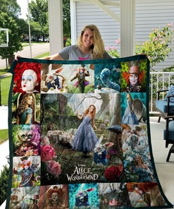 Alice In Wonderland Personalized Poster Quilt Bedding Set for Home Decoration, Gifts for Family