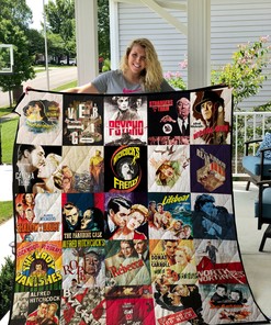 Alfred Hitchcock Best Movies Ever Poster Quilt Bedding Set Bedroom Decor, Gifts for Family