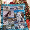 Alaskan Malamute Dog Quilt Blanket Bedding Set for Picnics and Family Gifts