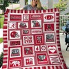 Alabama Crimson Tide 2 Blanket Quilt Bedding Set Bedroom Decor, Gifts for Family