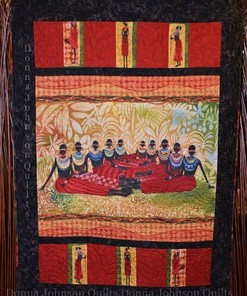 African Women Quilt Bedding Set - Great Gifts for Family and Bedroom Decor