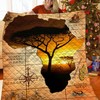 African Map Quilt Blanket Bedding Set, Perfect for Bedroom Decor and Family Gifts