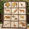 African Animals Quilt Bedding Set - Great for Bedroom Decoration and Gifts for Fans