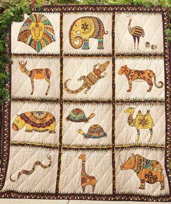 African Animals Quilt Bedding Set - Great for Bedroom Decoration and Gifts for Fans