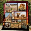 Africa Wildlife-Patterned Quilt Bedding Set - Gifts for Family and Bedroom Decor