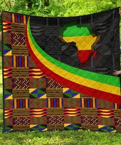 Africa Map Quilt Bedding Set Blanket - Great for Bedroom Decoration and Family Gifts