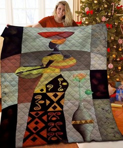 Africa Girl Personalized Quilt Bedding Set, Great for Bedroom Decoration and Family Gifts