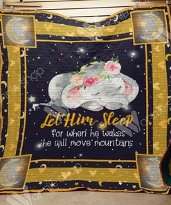 Adorable Baby Elephant Quilt Blanket Set for Cozy Home Decor - Great Gifts for Family