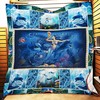 Add Marine Beauty to Bed with Mermaid With Dolphins Quilt Bedding Set, Gifts for Family