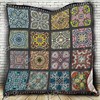 Add a Touch of Color to Your Room with Colorful Seamless Mandala Blanket Quilt Bedding Set - Gifts for Family