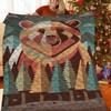 Add a Personal Touch to Your Bedding with a Customized Bear Quilt Bedding Set - Perfect for Home Decor and Picnics