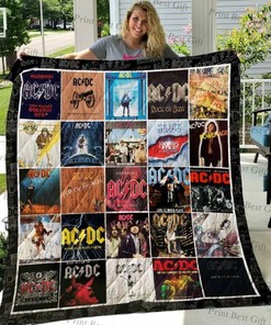 Ac Dc Quilt Bedding Set Blanket Limited Quilt Bedding Set Blanket Bedroom Decor, Gifts for Family