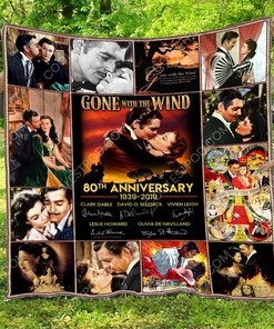 80Th Anniversary 1939-2019 Gone With The Wind Quilt Bedding Set Bedroom Decor, Gifts for Family