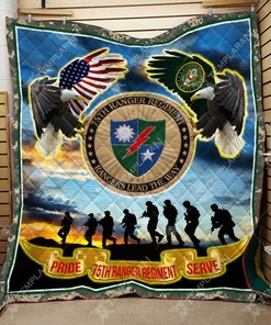 75th Ranger Regiment Personalized Quilt Bedding Set Blanket - Perfect for Family Gifts and Bedroom Decor