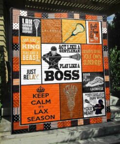 Play Like a Boss Lacrosse Quilt Bedding Set for Home Decoration & Family Gifts