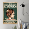 Poster Never Underestimate A Woman Who Loves Reading Books
