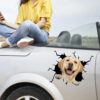 Dog Decal Car Decoration Sticker For Car Window Bumper Labrador Crack Vinyl Dog Decal