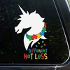Different Not Less Autism Horse Car Stickers - Autism Awareness Puzzle Piece Support Decals