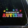 Powered by Autism Bumper Decal - Autism Awareness Puzzle Piece Support Car Stickers