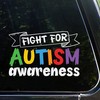 Fight for Autism Awareness Car Stickers - Vinyl Autism Awareness Puzzle Support Bumper Stickers