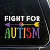 Puzzle Arrow Fight for Autism Car Decal - Autism Awareness Puzzle Piece Stickers for Door and Window
