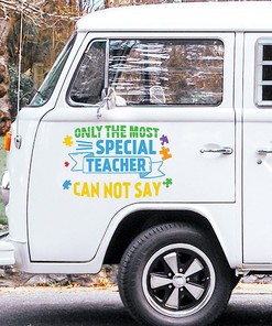 Car Decals for the Special Teacher - Vinyl Autistic Love Support Decal for Car Doors and Windows