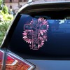Breast Cancer Sunflower Jesus Cross Faith Transparent Car Decal, Breast Cancer Awareness Car Sticker
