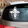 Jesus Lion Cross Fear Not for Jesus The Lion of Judah Has Triumphed Transparent Vinyl Car Sticker, Jesus Lion Car Decal for God Christian Gift