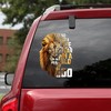 Lion Of God I'm No Longer A Slave To Fear I Am A Child Of God Car Decal Sticker, Judah Lion And Jesus Car Side Door And Rear Window Decal