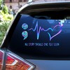 Suicide Awareness Floral Semicolon Heart Beat Butterfly No Story Should End Too Soon Car Decal Sticker