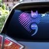 Suicide Prevention Awareness Decals - Glitter Pattern Heart Cat You Matter Car Decal, Gift for Cat Lover
